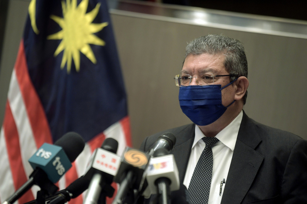 Foreign Minister Datuk Saifuddin Abdullah speaks to the media after the Asean-China Special Summit held via video conferencing in Kuala Lumpur, November 22, 2021. u00e2u20acu201d Bernama pic 