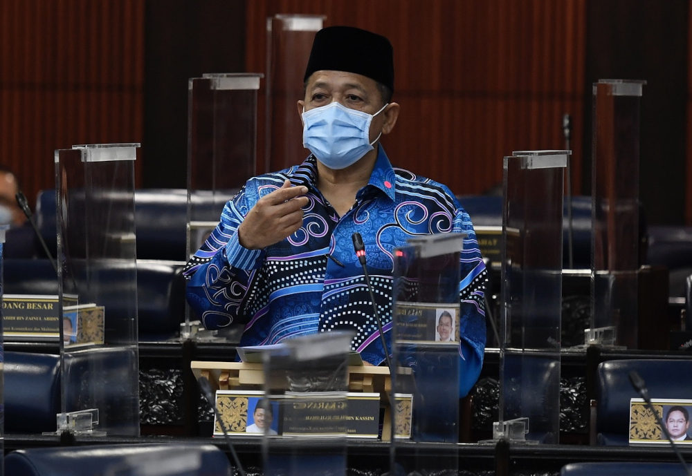 Federal Territories Minister Datuk Seri Shahidan Kassim in Parliament, November 19, 2021. u00e2u20acu201d Bernama pic 
