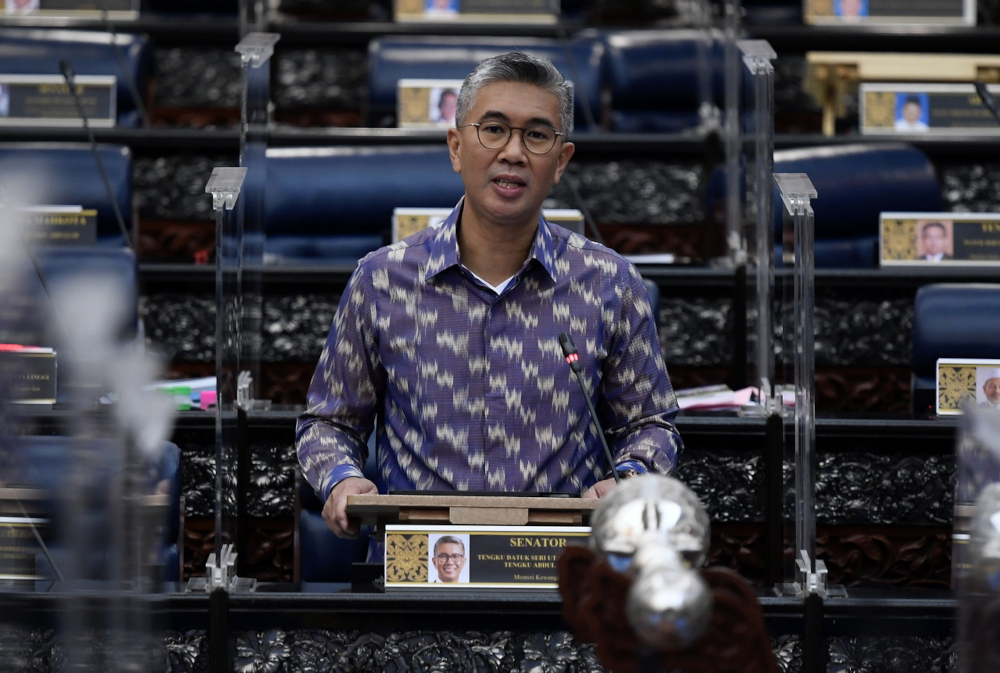 Finance Minister Datuk Tengku Zafrul Abdul Aziz at the Dewan Rakyat during the winding-up speech for Budget 2022, November 18, 2021. u00e2u20acu201d Bernama pic 