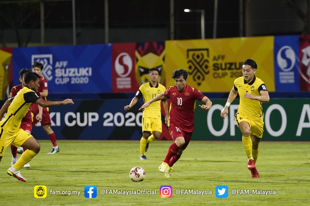 Vietnam scored twice in a space of four minutes in the first half. u00e2u20acu201d Picture via Twitter/Football Association of Malaysia