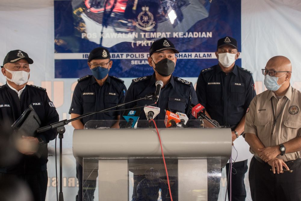 Inspector-General of Police Tan Sri Acryl Sani Abullah Sani addresses members of the media during a press conference in Shah Alam December 23, 2021. u00e2u20acu201d Picture Shafwan Zaidon