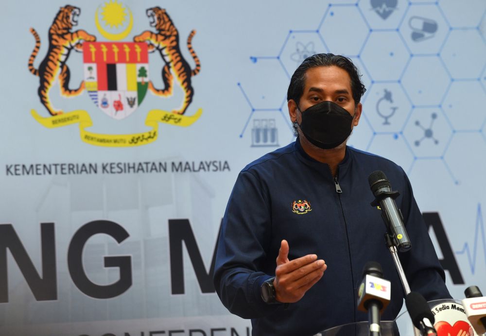 Health Minister Khairy Jamaluddin speaks during a press conference in Putrajaya December 25, 2021. u00e2u20acu201d Bernama pic
