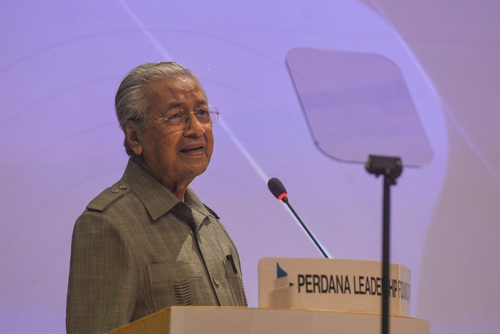 Former prime minister Tun Dr Mahathir Mohamad speaks during the launch of the book u00e2u20acu02dcSpeaking of Mass Destruction, A journey to Iraqu00e2u20acu2122 at Perdana Leadership Foundation, Putrajaya, December 3, 2021. u00e2u20acu201d Picture by Miera Zulyana