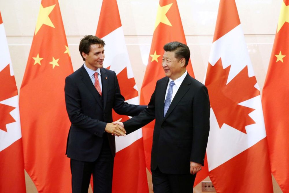 Chinese President Xi Jinping (right) shakes hands with Canadian Prime Minister Justin Trudeau ahead of their meeting at the Diaoyutai State Guesthouse in Beijing, China August 31, 2016. u00e2u20acu201d Reuters file pic