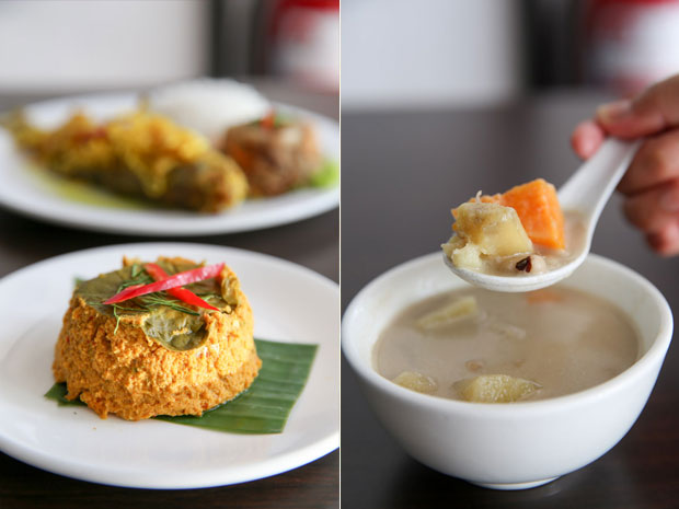 不想吃太饱可以选择小食Otak-otak或是甜品Bubur cha cha。-Choo Choy May摄-