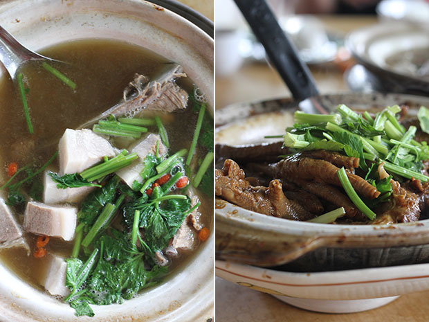兴记的肉骨茶比较偏潮州风味，喜欢吃鸡脚的还可以点一碗“加料”。